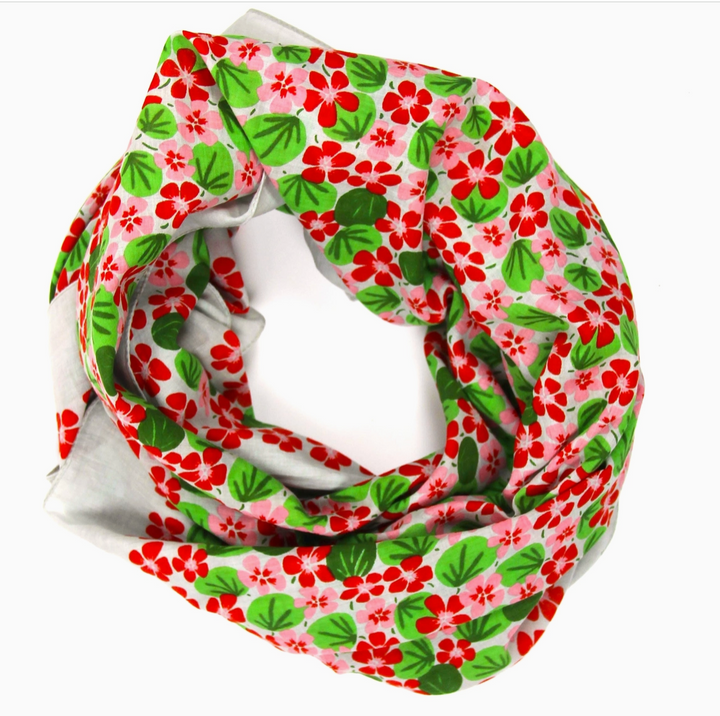 Ondine Square Cotton Scarf • Orange