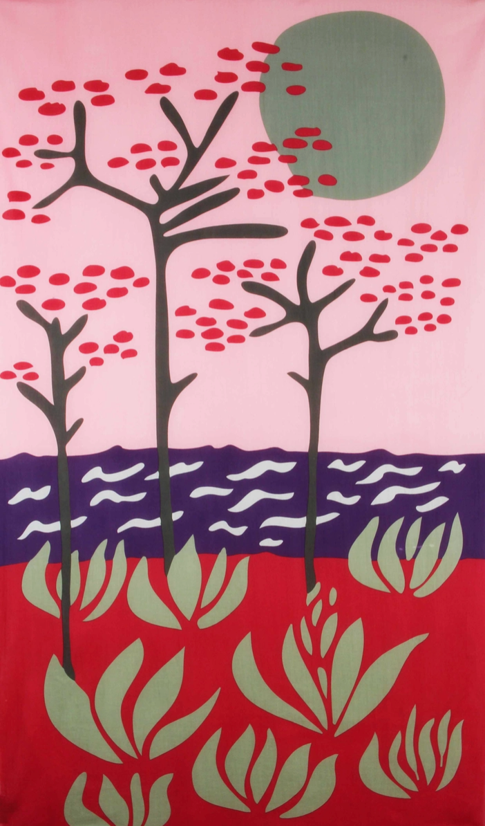 Breton Organic Cotton Scarf • Red