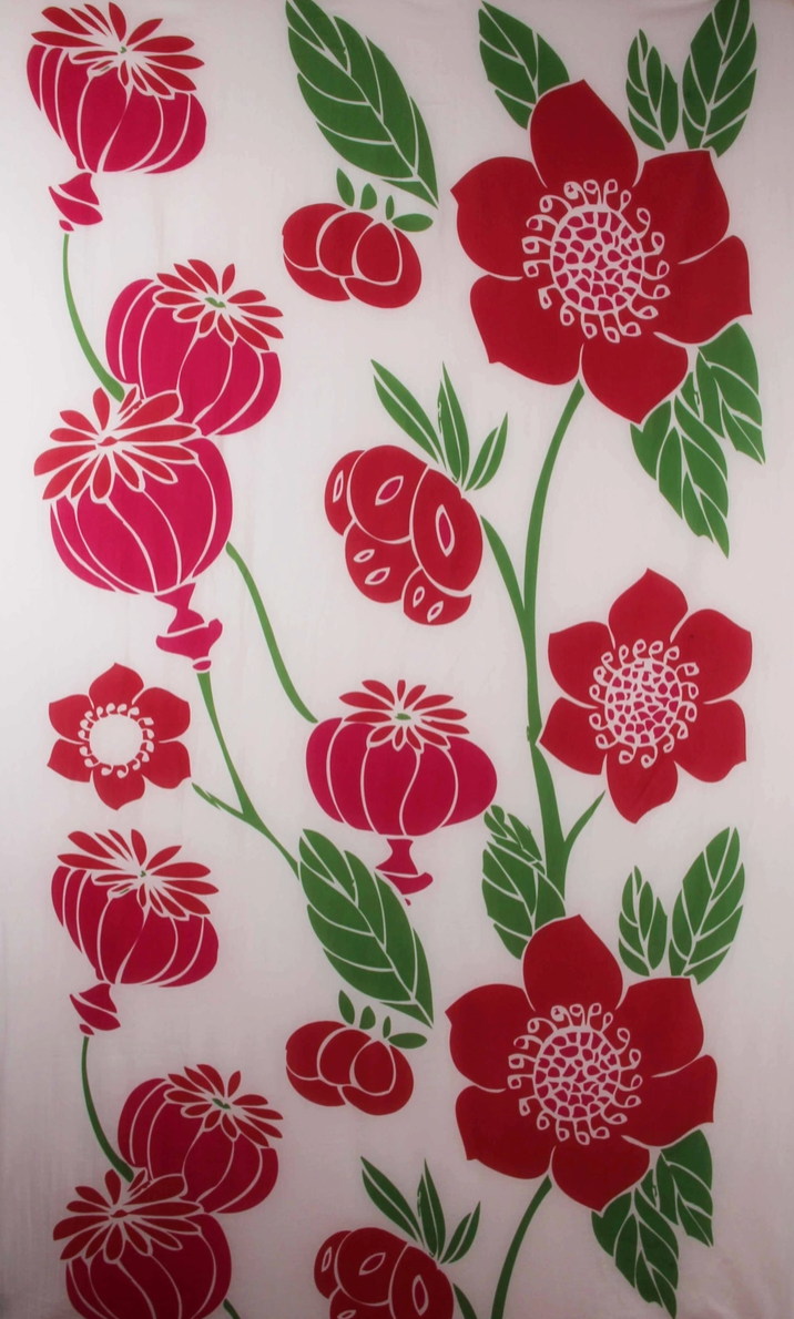 Poppy Organic Cotton Scarf • Red