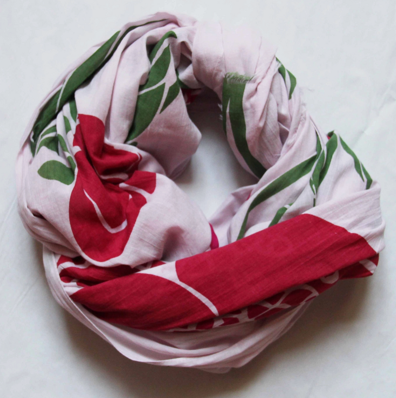 Poppy Organic Cotton Scarf • Red
