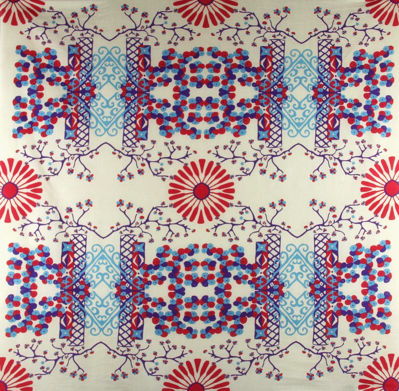 Mariko Square Organic Cotton Scarf • Beige