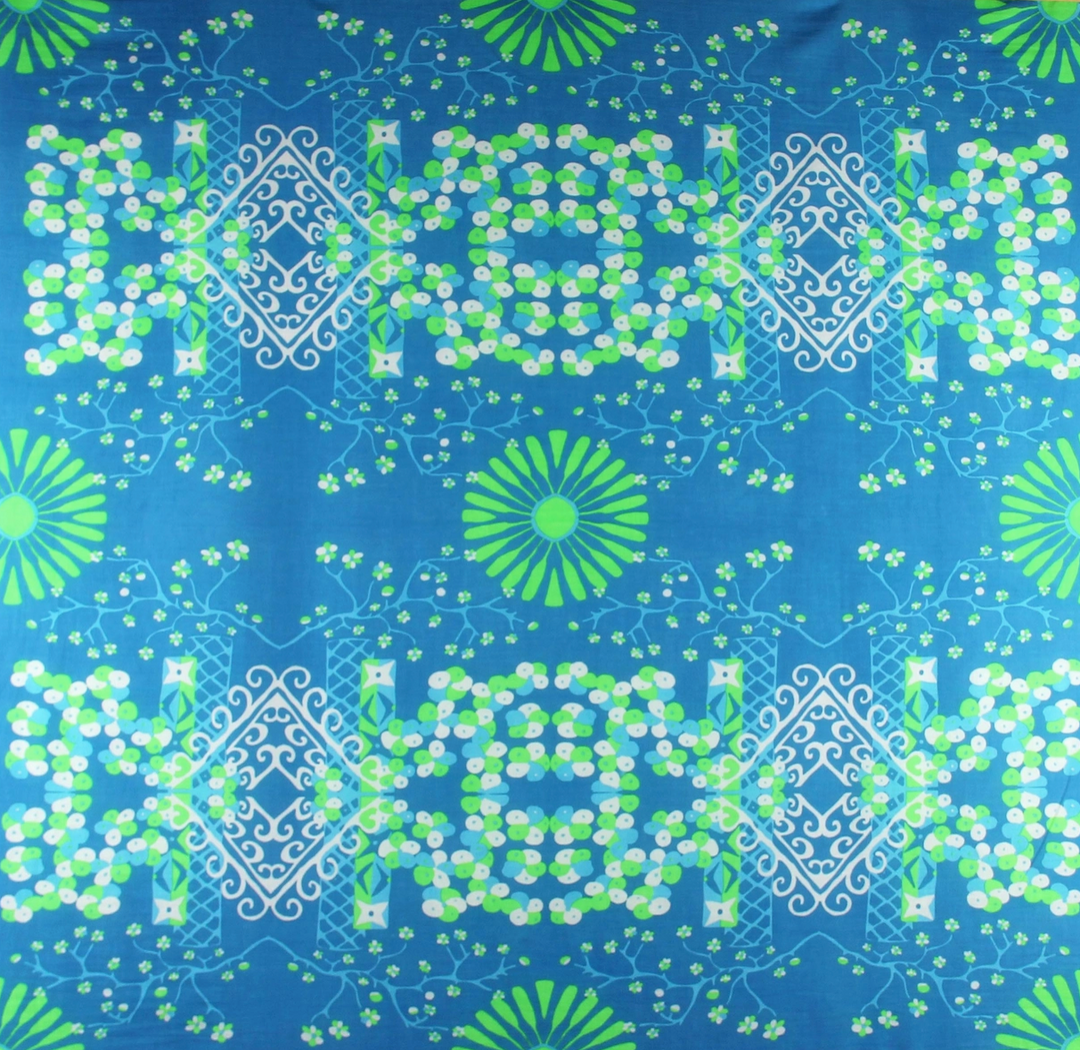 Mariko Square Organic Cotton Scarf • Marine