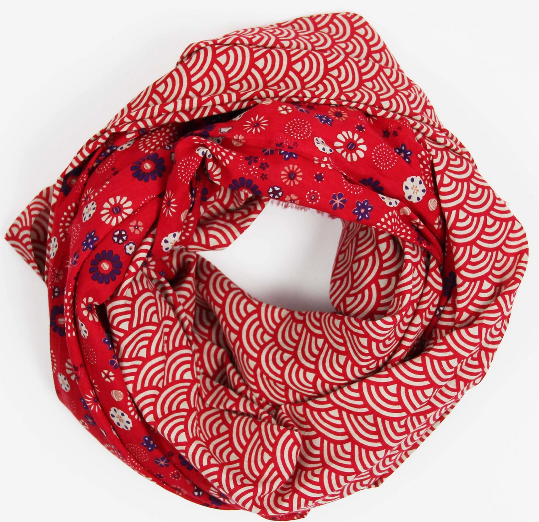 Kohana Organic Cotton Scarf • Red