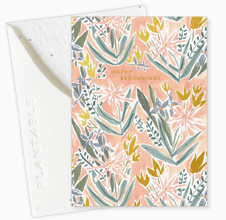 Mini Greeting Card • Happy Beginnings