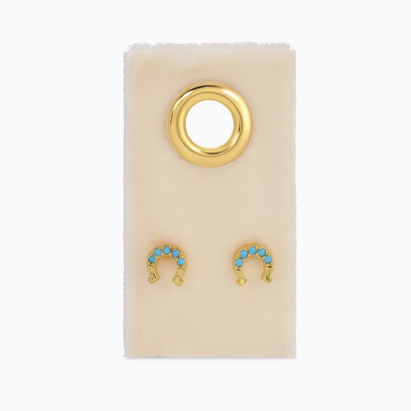 Horseshoe Studs • Blue