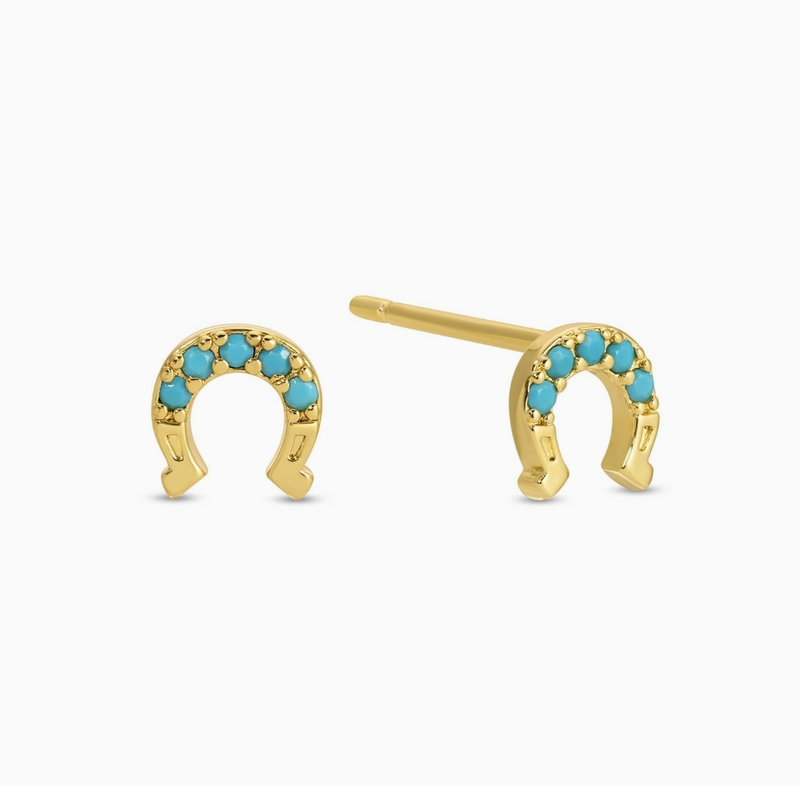 Horseshoe Studs • Blue