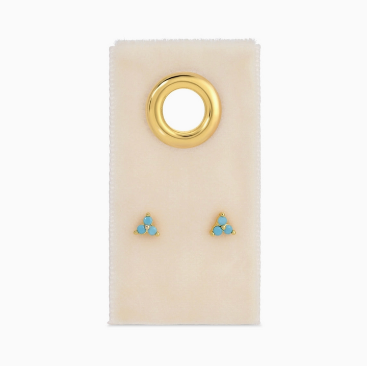 Triple Cluster Studs • Blue