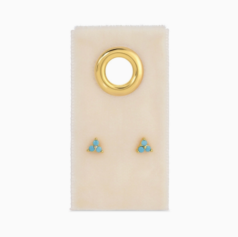 Triple Cluster Studs • Blue