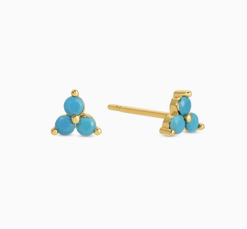 Triple Cluster Studs • Blue