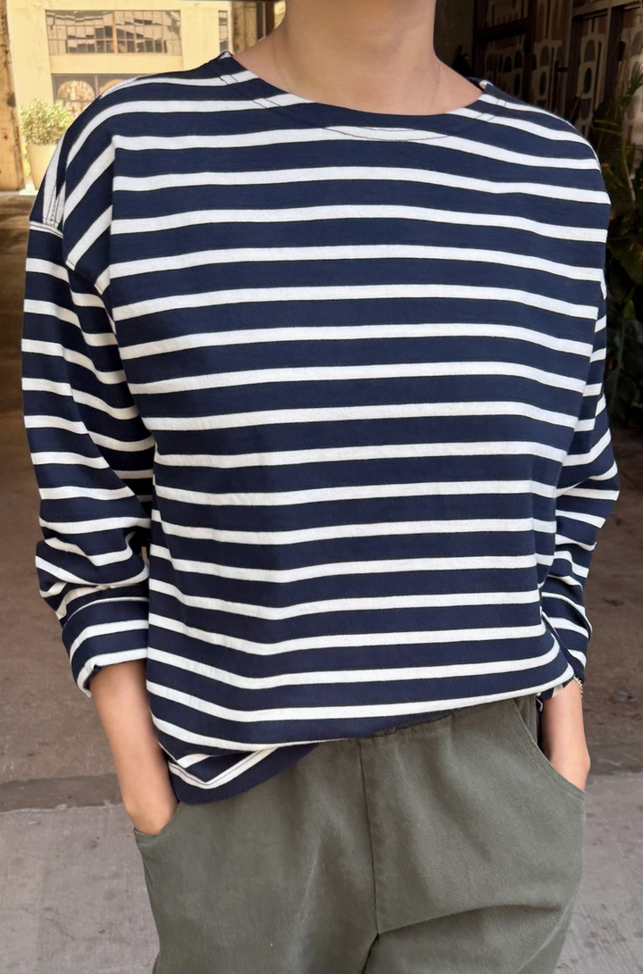 Sailor Top • Navy/White Stripe