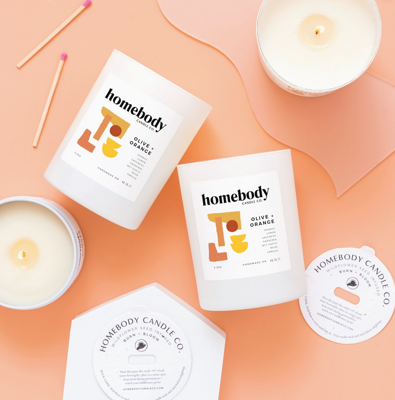 Olive + Orange Candle