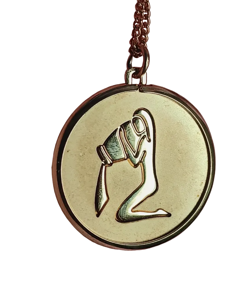 Vintage Aquarius Medallion Necklace
