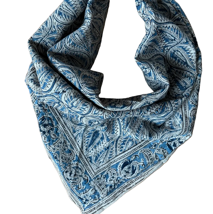 Square Bandana • Blue Acanthus