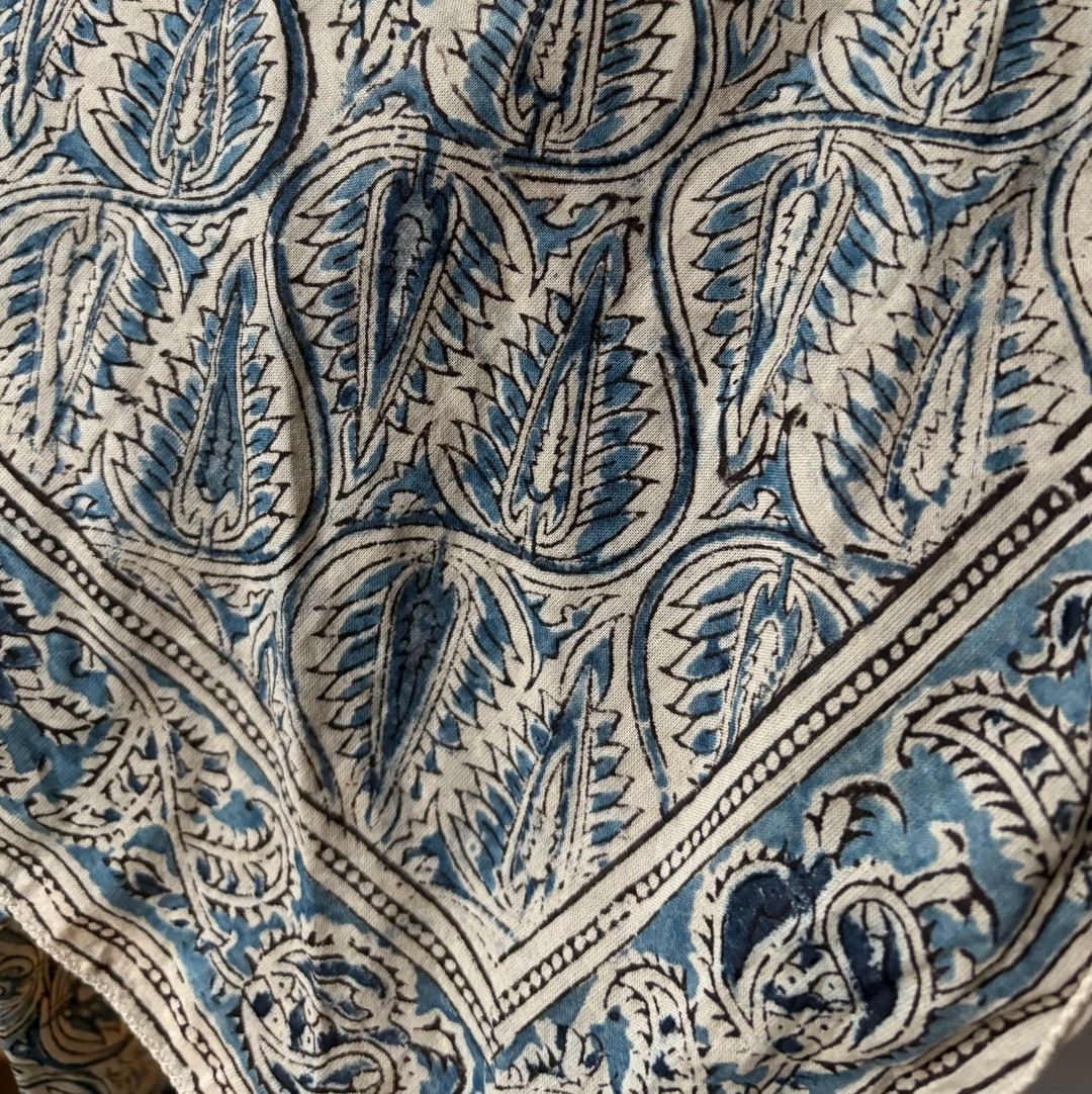 Square Bandana • Blue Acanthus