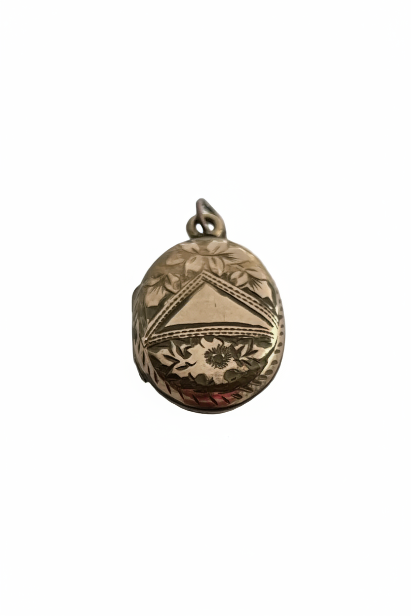 Victorian Engraved Floral Locket