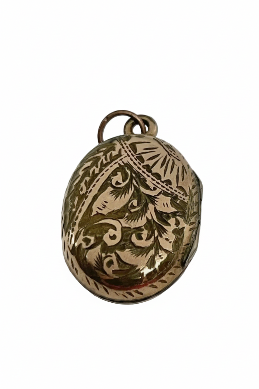 Victorian Engraved Floral Locket