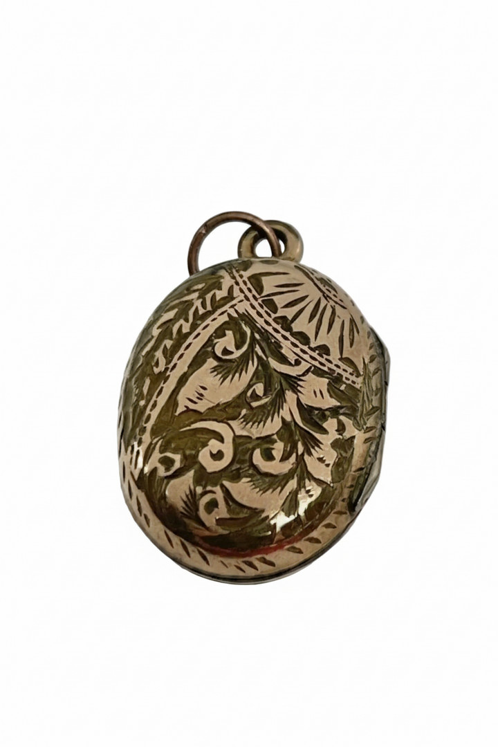 Victorian Engraved Floral Locket