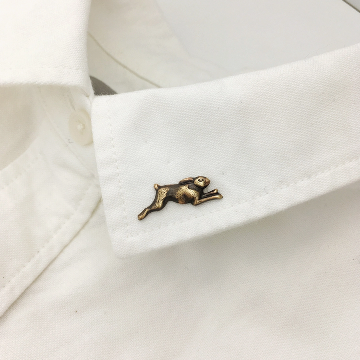 Brass Victorian Rabbit Brooch