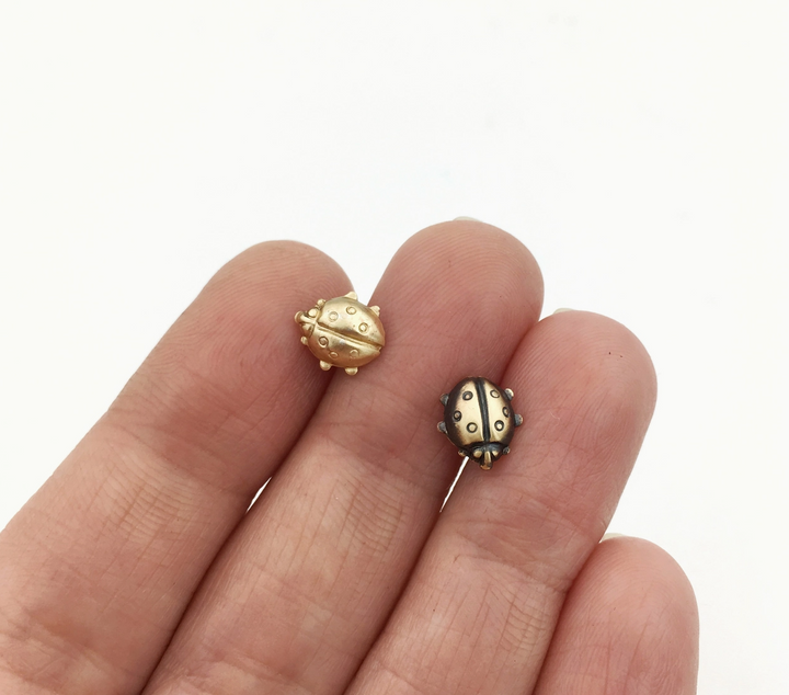 Mini Brass Ladybug Brooch