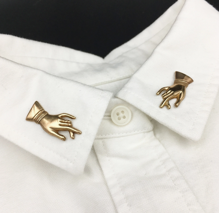 Pair of Brass Hand Pins