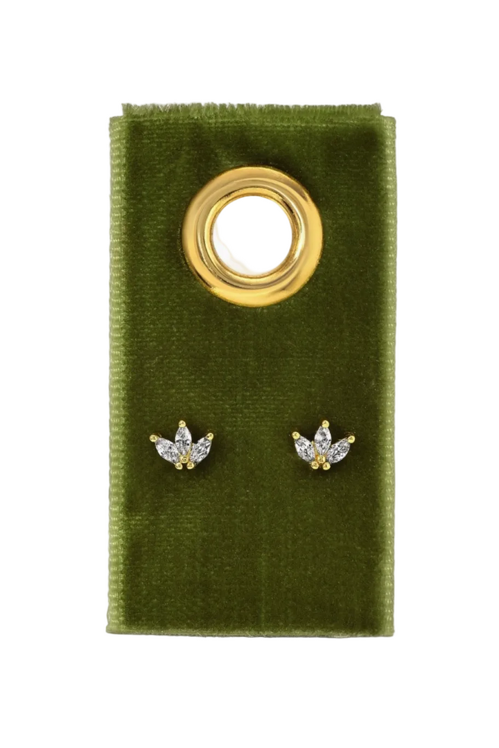Triple Marquise Studs