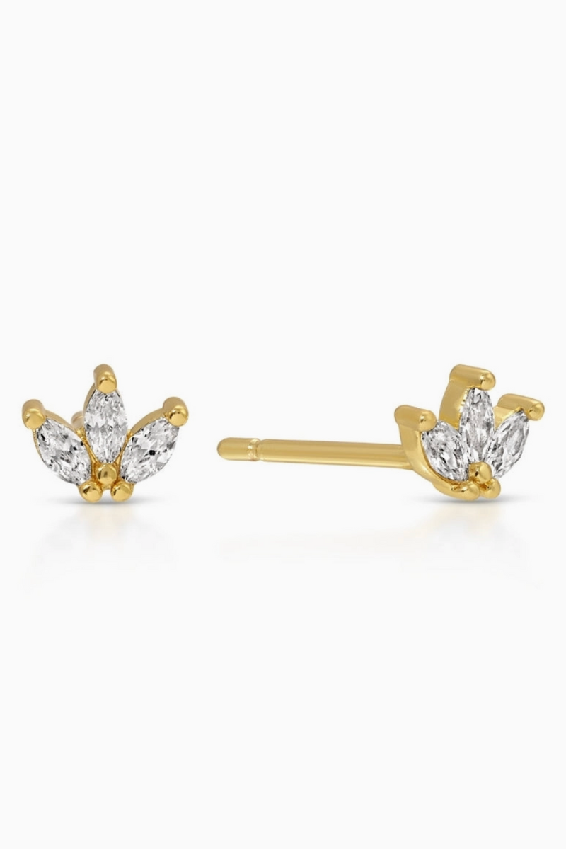 Triple Marquise Studs