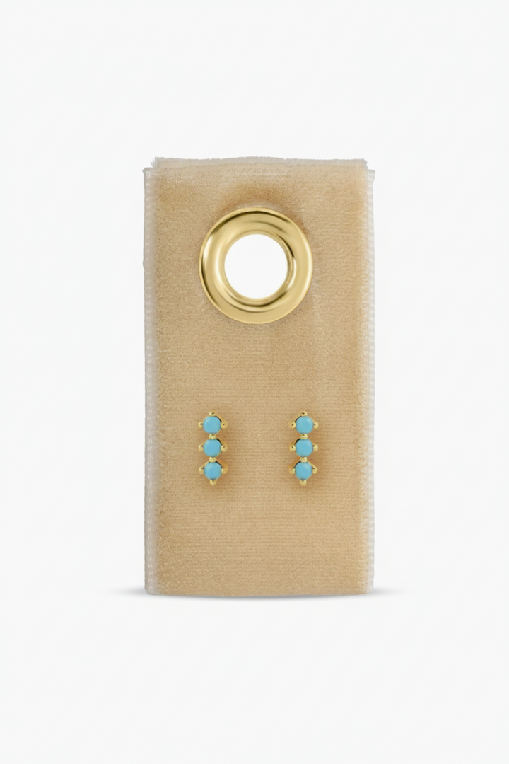Triple Bar Studs • Blue
