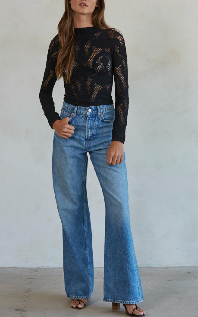 Jacquard Fishnet Top