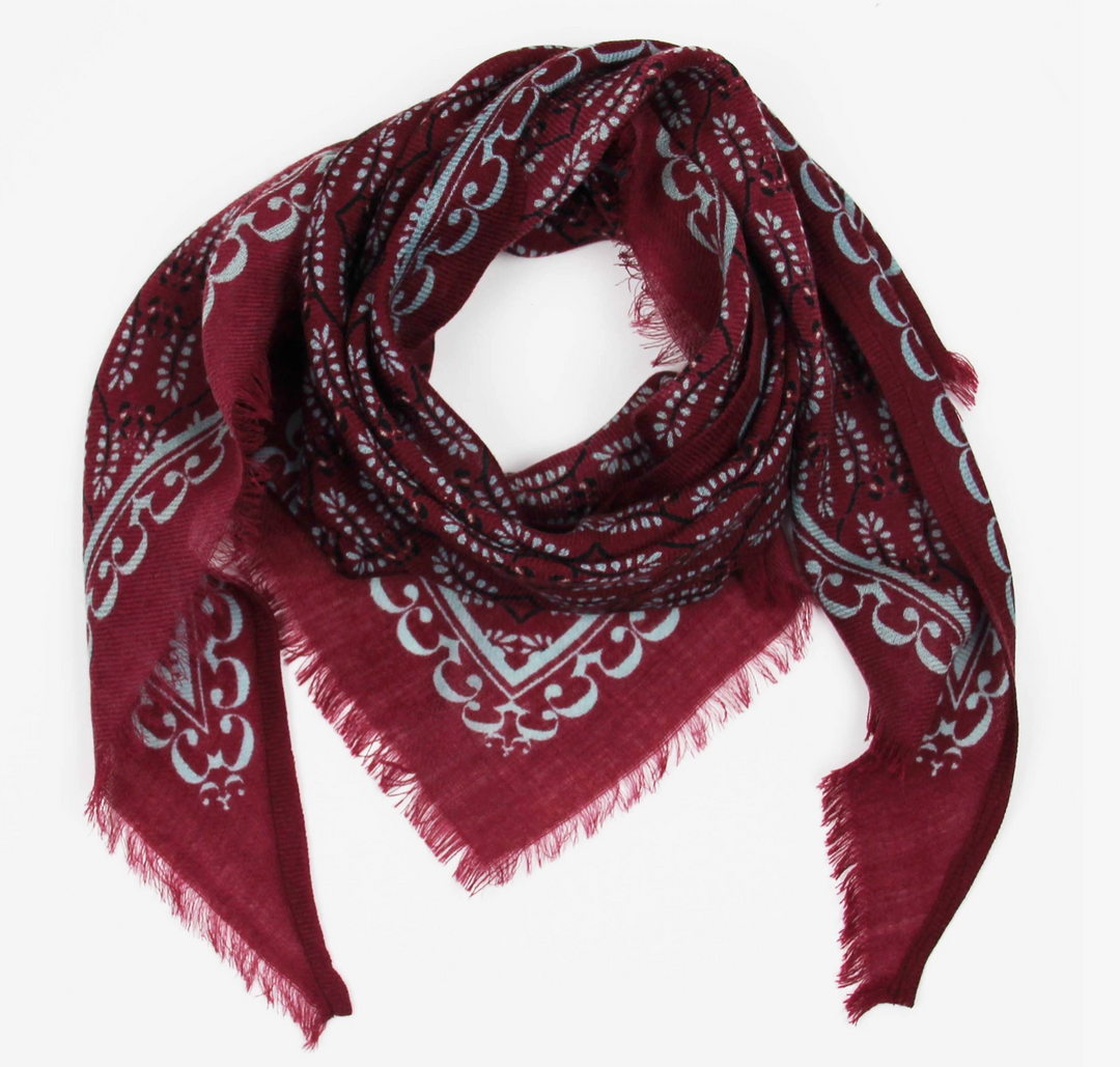 Delta Celeste Scarf • Bordeaux