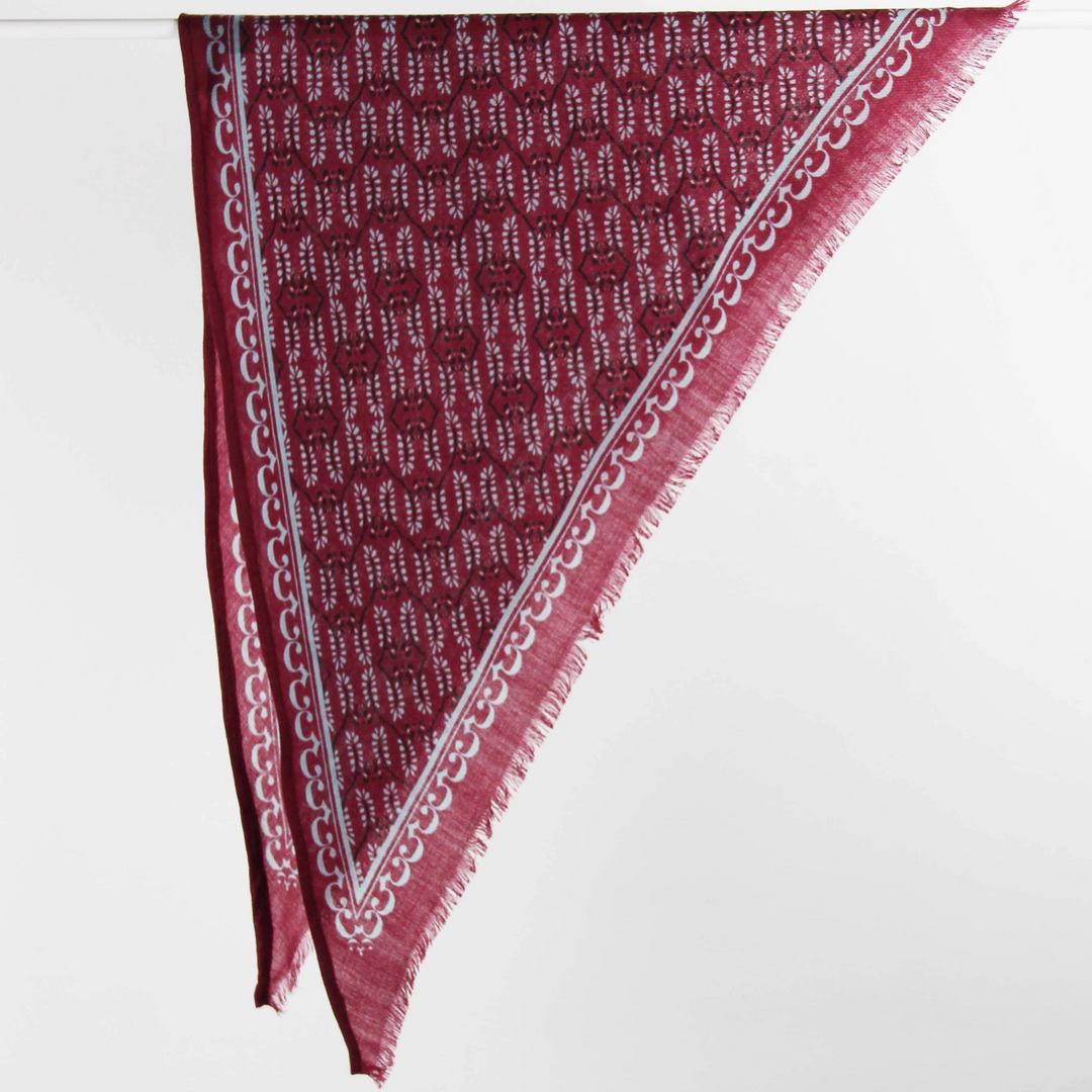 Delta Celeste Scarf • Bordeaux