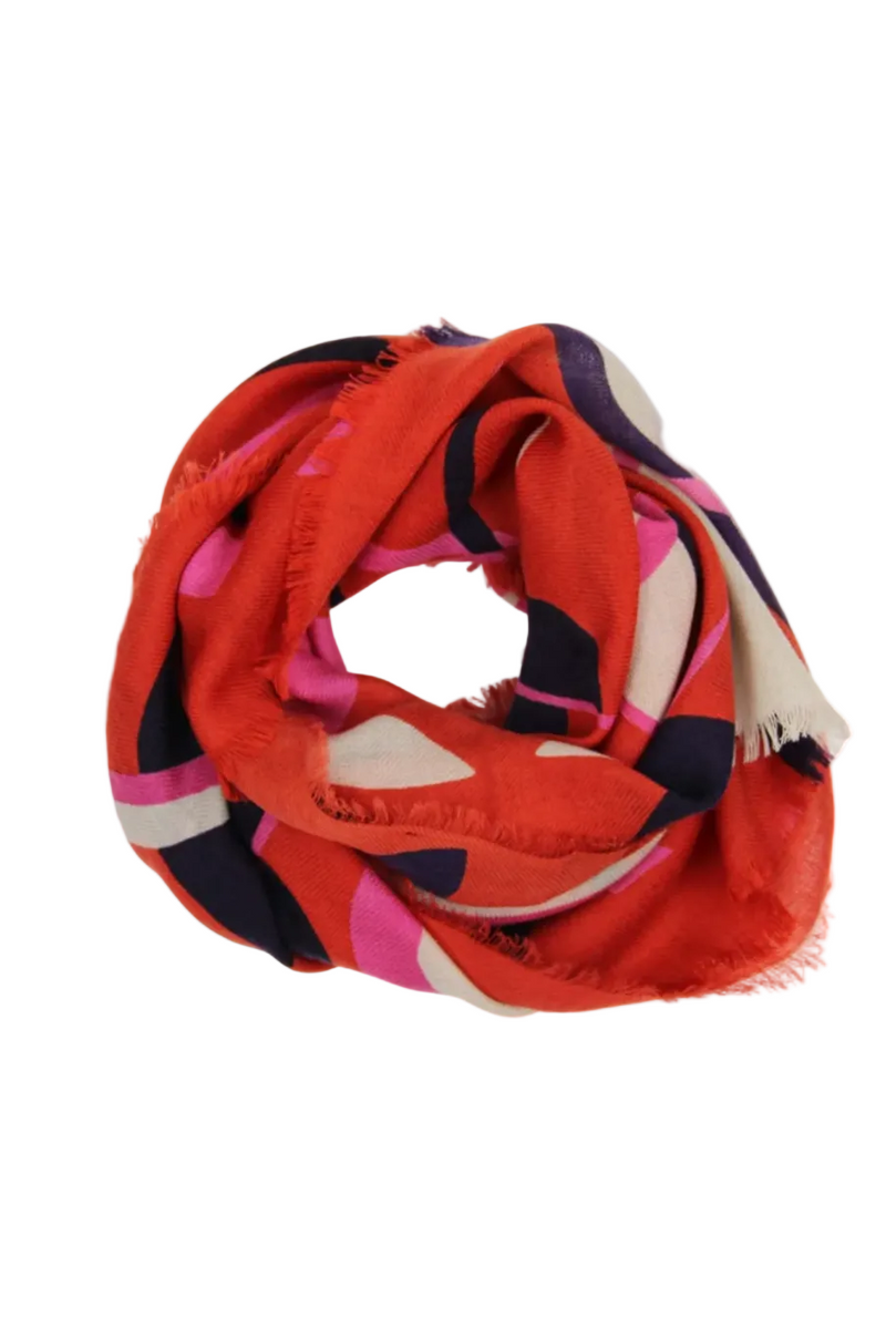 Electra Square Wool Scarf • Fuchsia