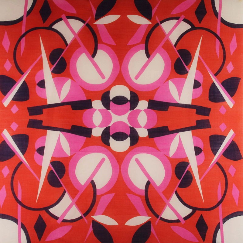 Electra Square Wool Scarf • Fuchsia