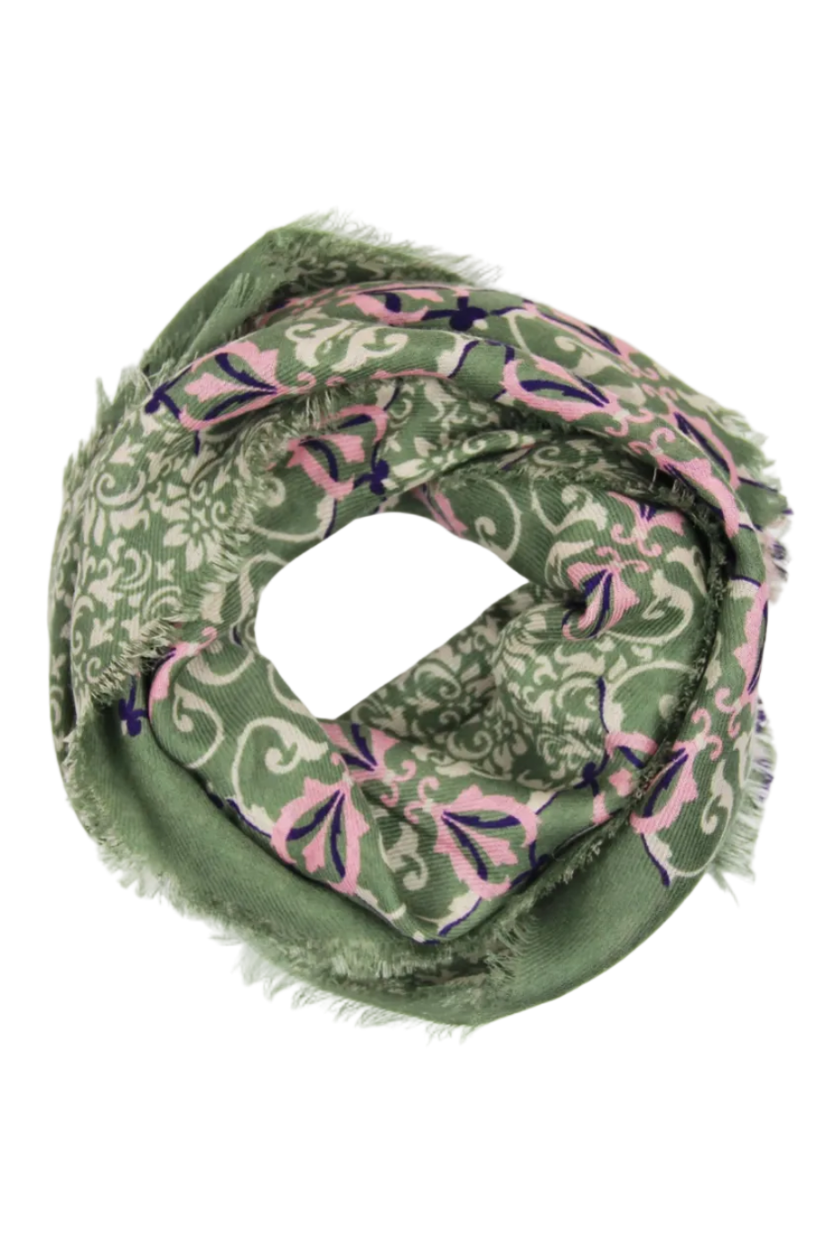 Venice Square Wool Scarf • Khaki