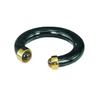 Black Resin Open Cuff w/ Gemstone
