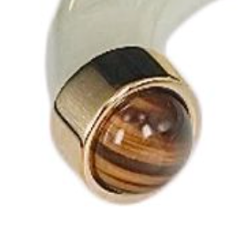 Opal Resin Open Cuff w/ Gemstone