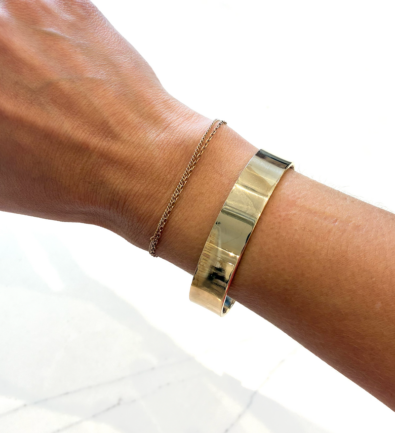 1/2" Wide Hammered Cuff