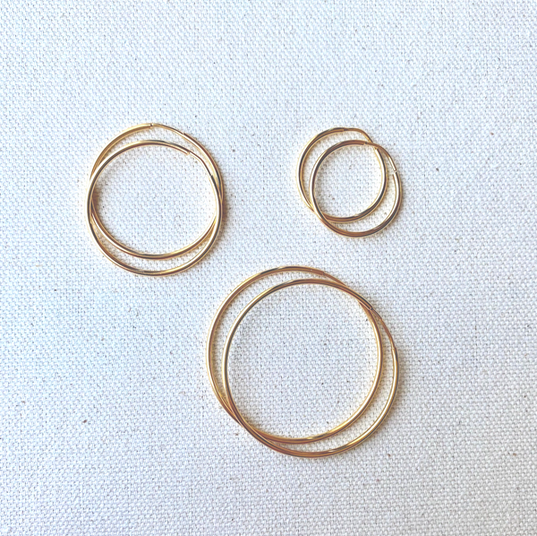 Gold Filled Endless Hoops