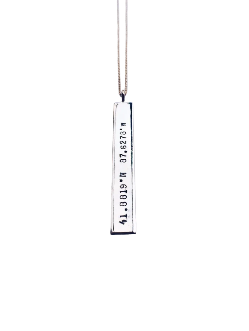 Map Coordinates Pendant