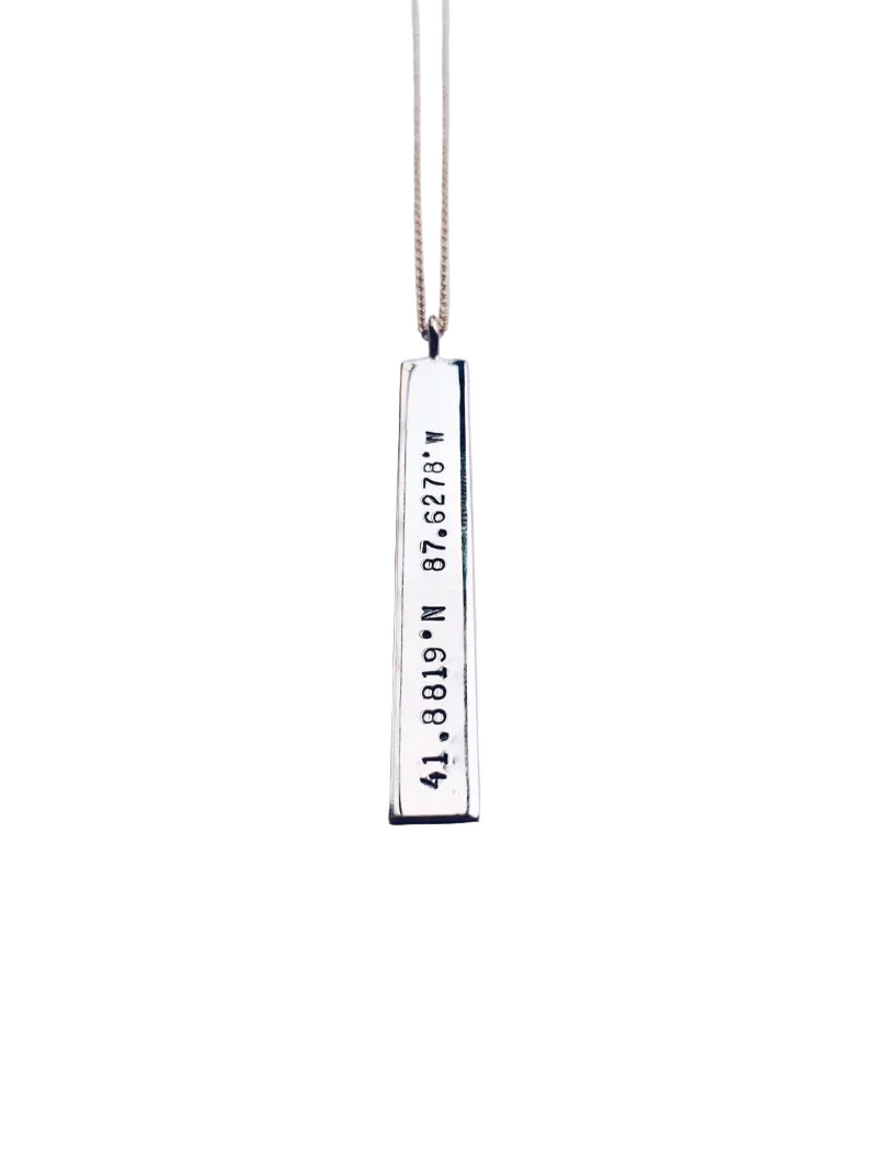 Map Coordinates Pendant