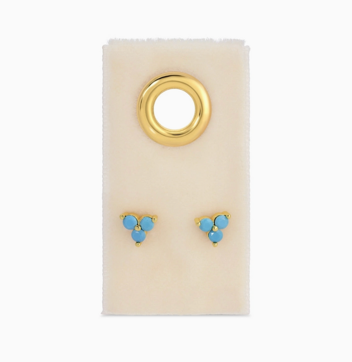 Triple Cluster Studs • Blue