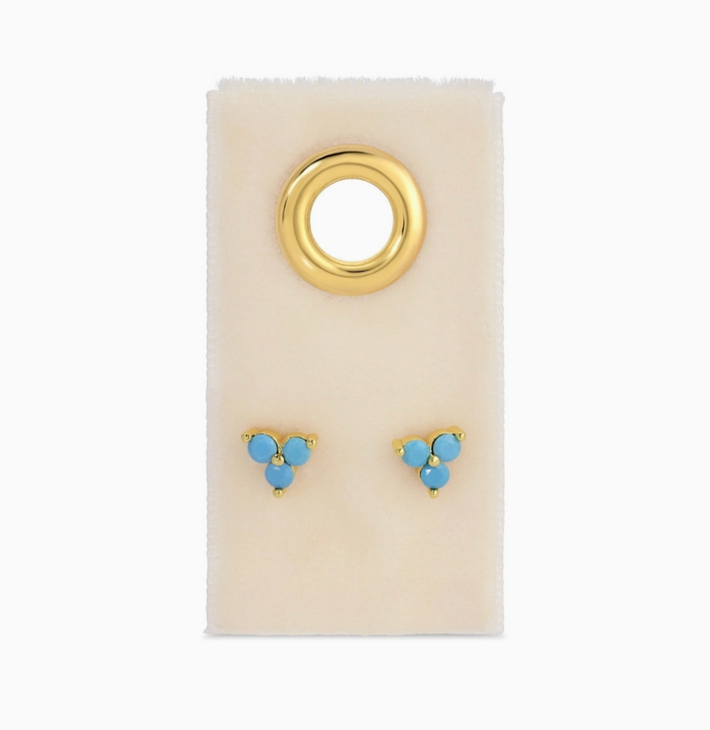 Triple Cluster Studs • Blue