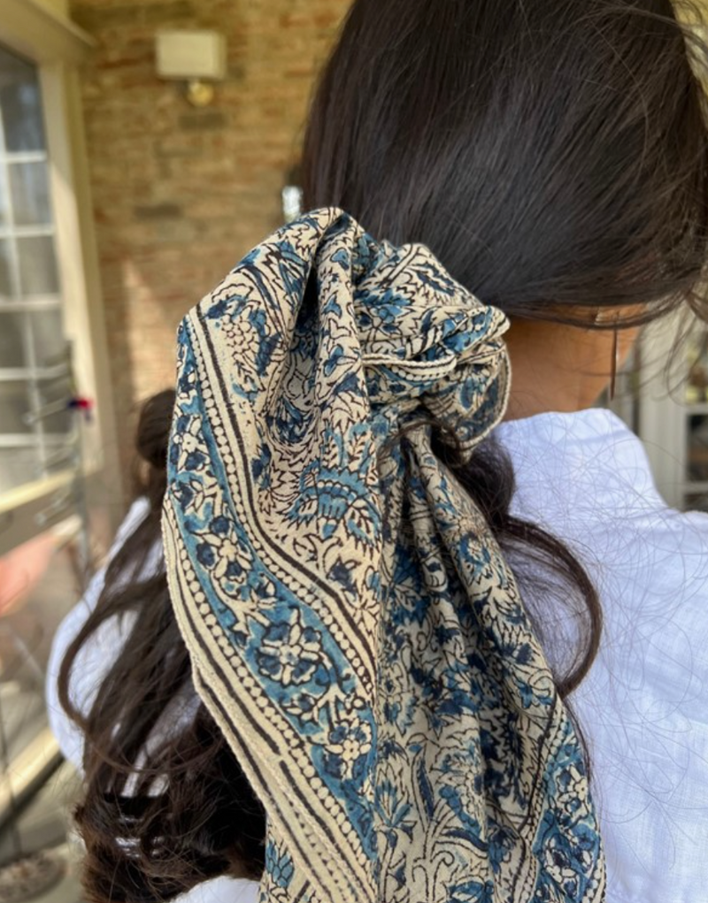 Sqaure Bandana • Poppy Kalamkari