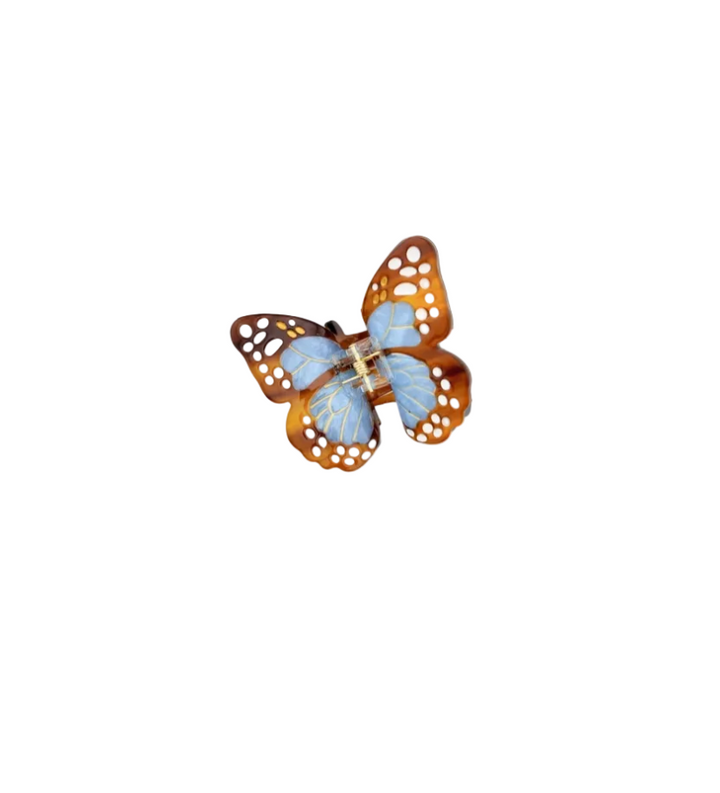 Mini Monarch Hair Claw • Blue