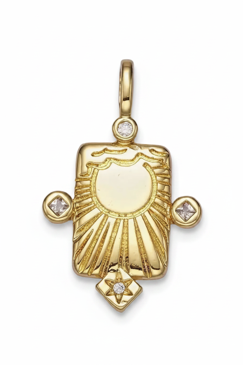 Sun Ray + Star Pendant