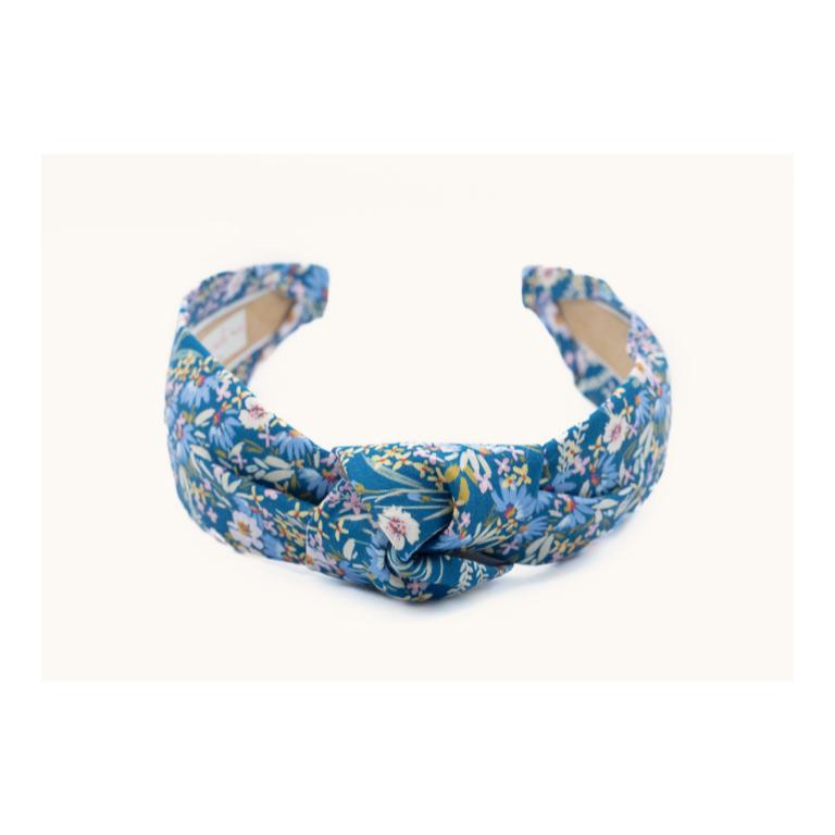 Liberty Knot Headband• Blue Floral