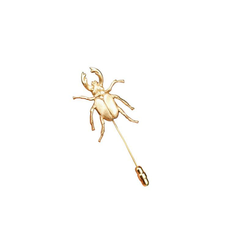 Gold Stag Beetle Insect Stick Pin