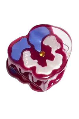Micro Mini Pansy Claw Clip