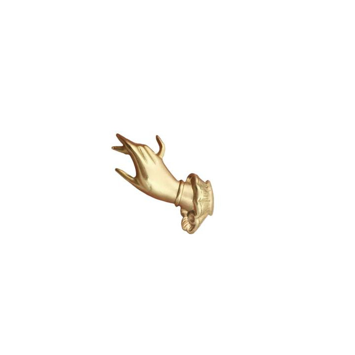 Brass Victorian Hand Brooch