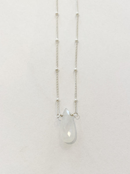 Moonstone Drop Necklace