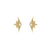 14k Half Starburst Diamond Studs